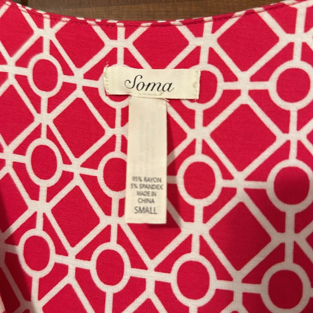 Soma Small Dress Pink & White - Picture 2 of 3